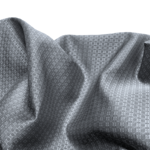 Bild von Stoff aus 100% Bemberg Cupro in asphaltgrau mit feinem Karomuster